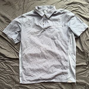 Eddie Bauer Heather Blue Polo Shirt for Men